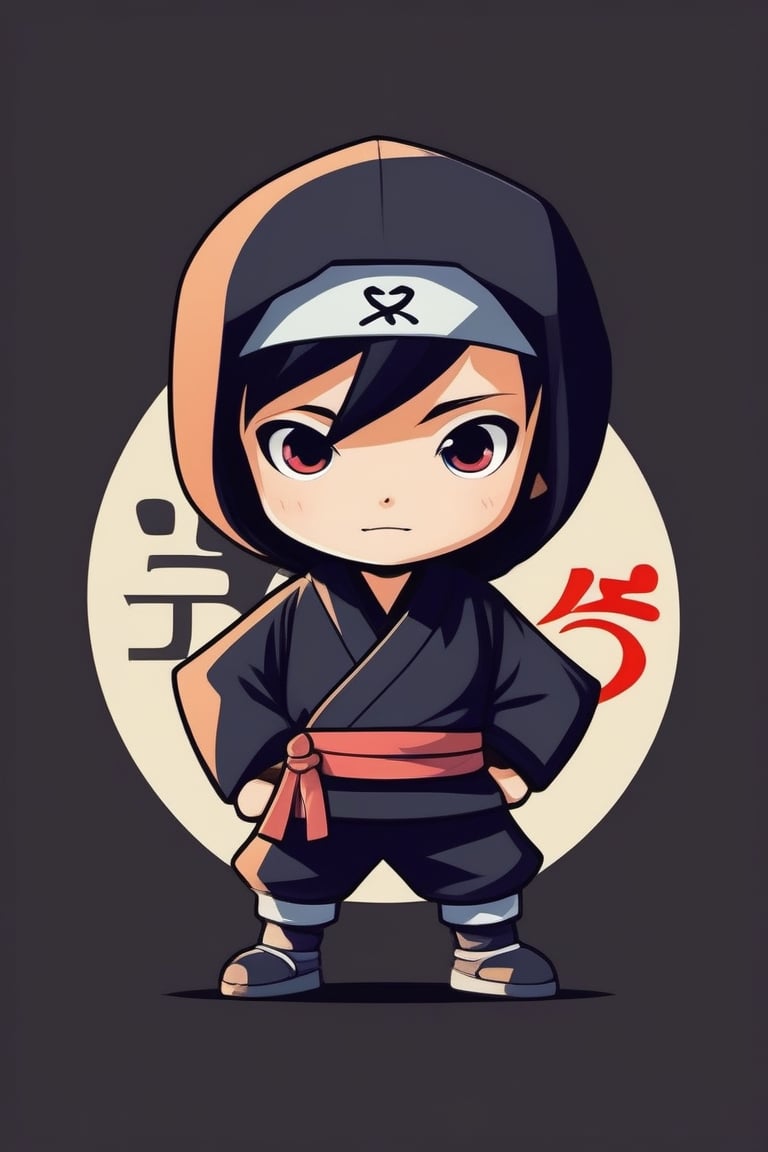 TenTen will be a logo and a mascot for a company that have a txt2txt and img2img engine using AI, maybe of a cute ninja boy
, use simple shapes with few colors as befits a logo