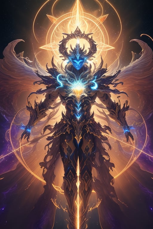 Main subject: God of Light Hyperion
Subject details: Hyperion, the god of light, stands with a regal and commanding presence. His four arms symbolize his mastery over celestial forces, each adorned with radiant bracelets. Emitting a luminous glow, his hands radiate divine energy that bathes his surroundings in ethereal light. A crown of celestial design rests atop his head, its gems shimmering with cosmic brilliance.
Background details: The backdrop is a magical warzone, where opposing energies converge in a dazzling clash. The atmosphere is charged with arcane power, featuring cascading energy tendrils, celestial rifts, and ephemeral symbols.
Lighting details: Cinematic lighting envelops the scene with an otherworldly luminance. The interplay of radiant and shadowed areas emphasizes Hyperion's divine presence and the dynamic chaos of the magical battle.
Atmosphere details: The atmosphere oscillates between transcendence and conflict, capturing the essence of Hyperion as a godly protector amidst the cosmic fray. His form stands as a beacon of hope amidst the mystical turmoil.
Texture details: Hyperion's form boasts a smooth texture that accentuates his celestial nature. The magical warzone exhibits intricate textures of swirling energies, spell glyphs, and spectral anomalies.
Artist reference: In the style of John Jude Palencar & Kinuko Y. Craft
Technical detail: Exquisitely detailed digital illustration, capturing Hyperion's majestic stature and the enchanting energy of the magical warzone in intricate detail.
Parameters: --chaos 15, --stylize 850
Elements not found in the scene: --no darkness & darkness