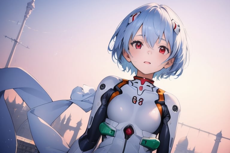 (6 year old girl:1.7),
standing,

(medium shot:1.1),

ayanami_rei, (insanely detailed:1.1), (Ultra detailed:1.1), high-quality 8K photograph, blue hair, red eyes, hair between eyes, (short hair:1.2), (white and blue plugsuit:1.3), (neural connectors:1.1), in front of the Taj Mahal on a bright sunny day, beautiful detailed sky, beautiful detailed glow, posing with a bright sunny atmosphere, masterpiece, best quality, beautiful and aesthetic, female focus, wallpaper
