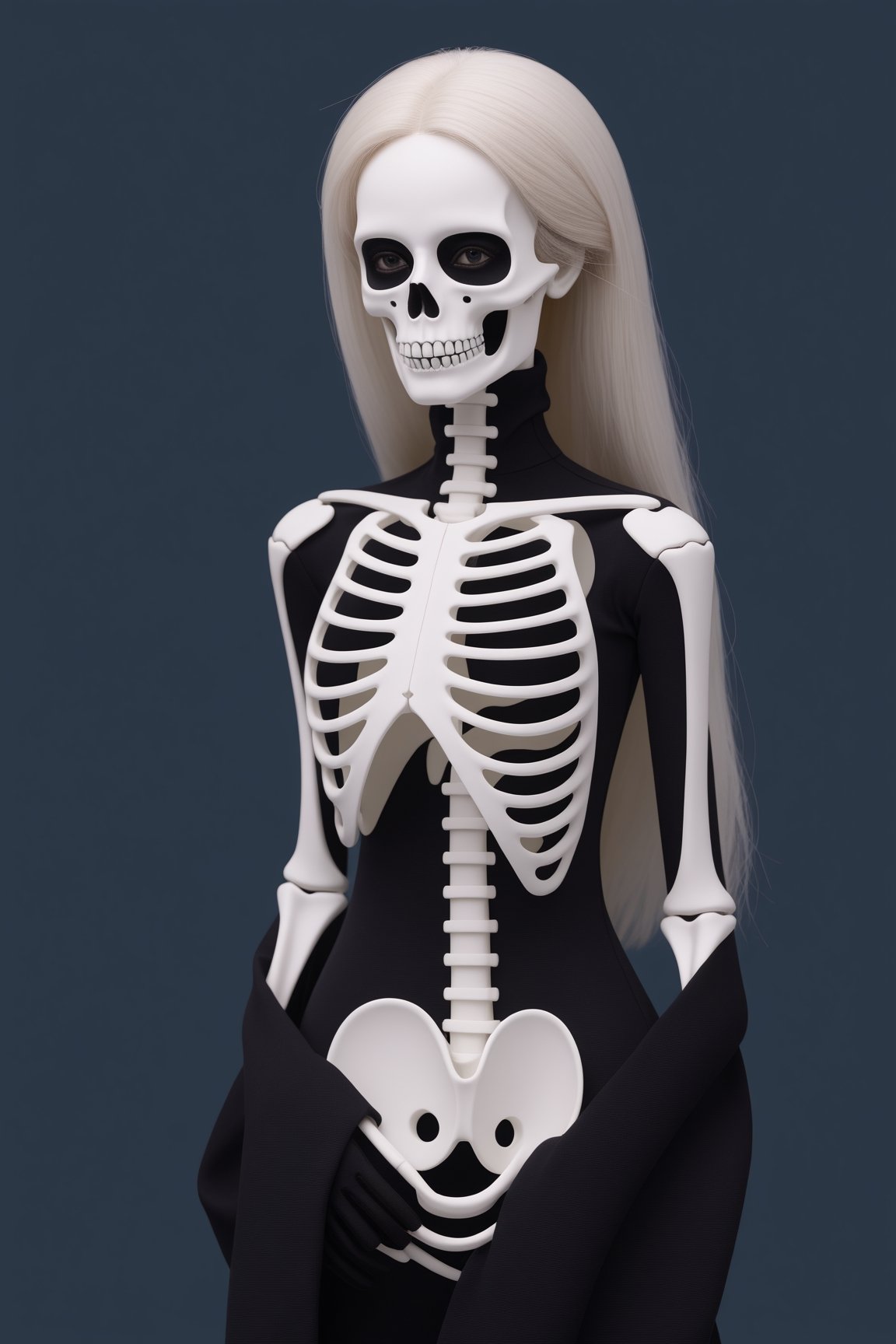 Masterpiece,high quality,(solo:1.2),((1girl)),(((human skeleton | girl))),,(white hair:0.3)
,<lora:659095807385103906:1.0>