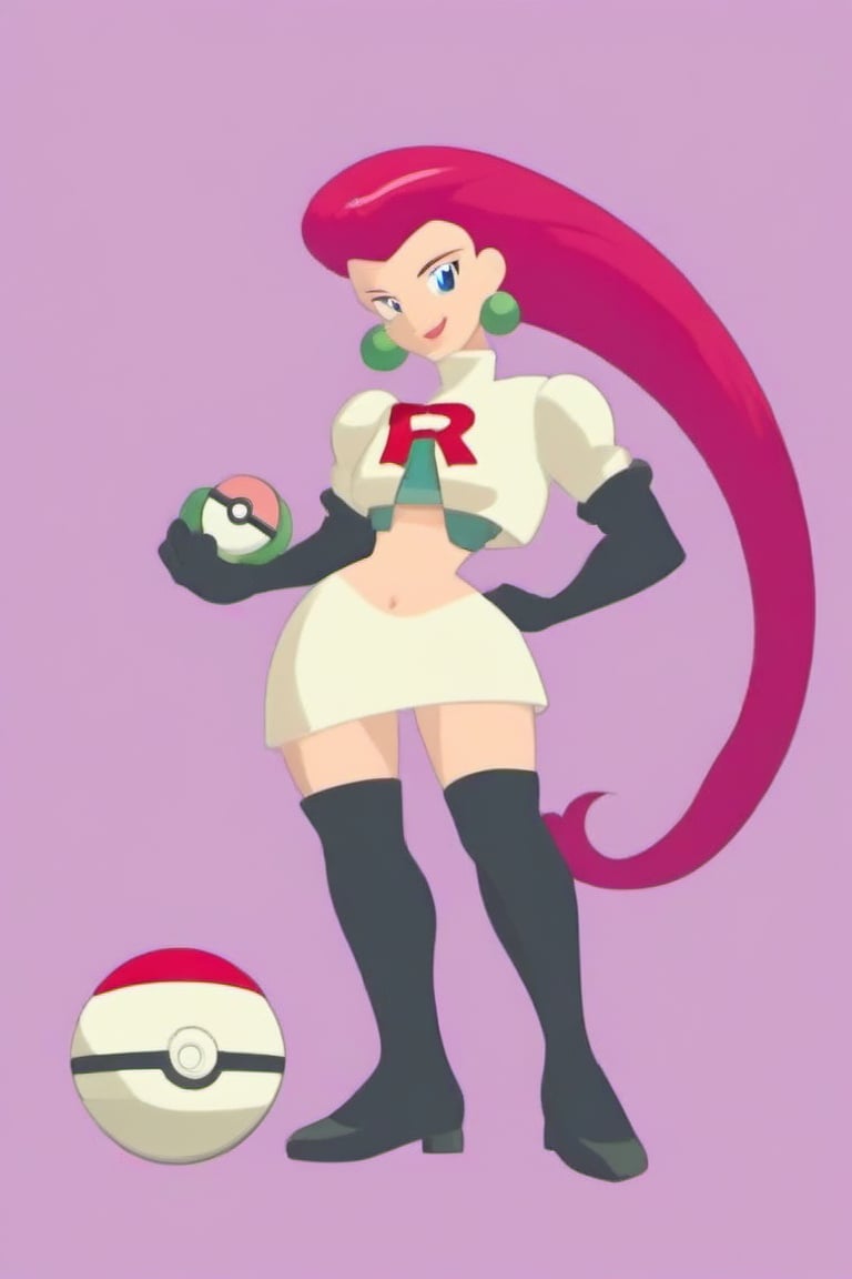 fully body, flat design image of pkjes character from pokemon, holding a pokeball, flat design