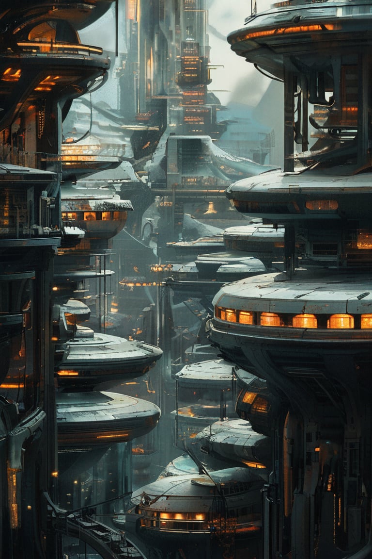 scifi, a techno-pessimist fantasy metropolis outside of time, masterpiece