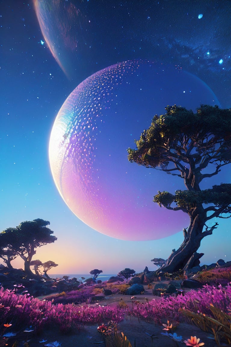 Surreal space, pointillism, fantasy, psychedelic realism, unreal engine v5, octane render, photo realistic