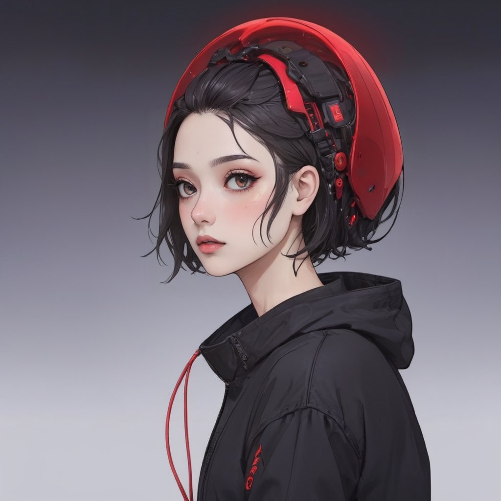 she is Liquid Metal meets project X-wave in synthetic fashion, silhouette, grungy, dark, dangerous, dynamic composition and dramatic lighting, black, neon red, haze, aw0k euphoric style,drwbk coloring book drawing, portrait art by simon stalenhag