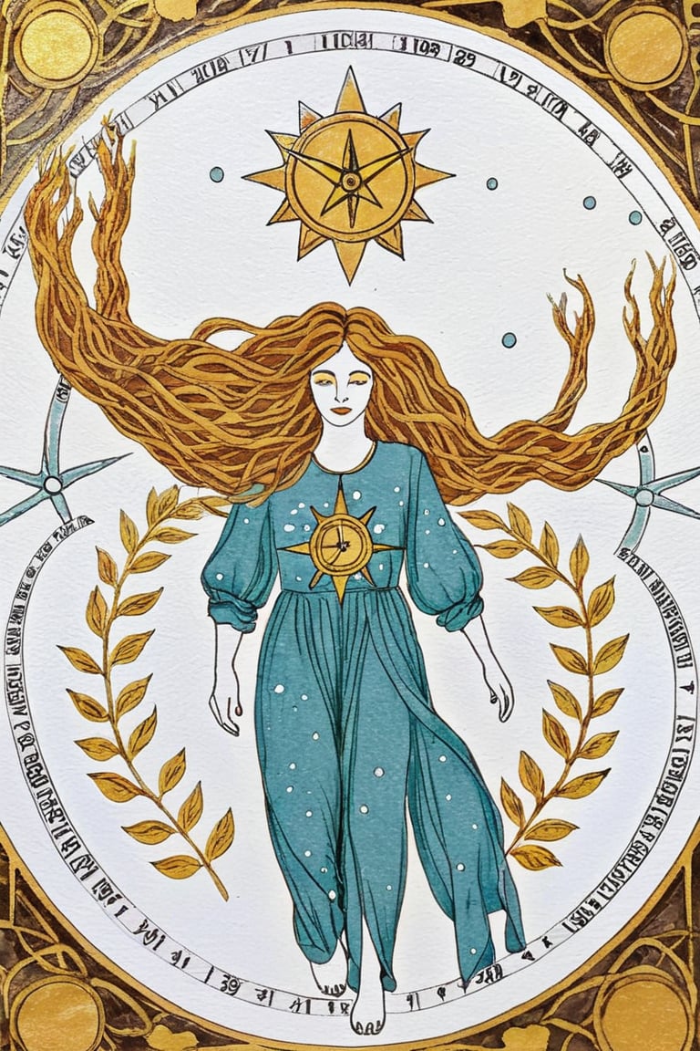 Tarot Card Style simple background, white background, no humans, sparkle, border, clock, constellation, roman numeral, tarot,aw0k straightsylum