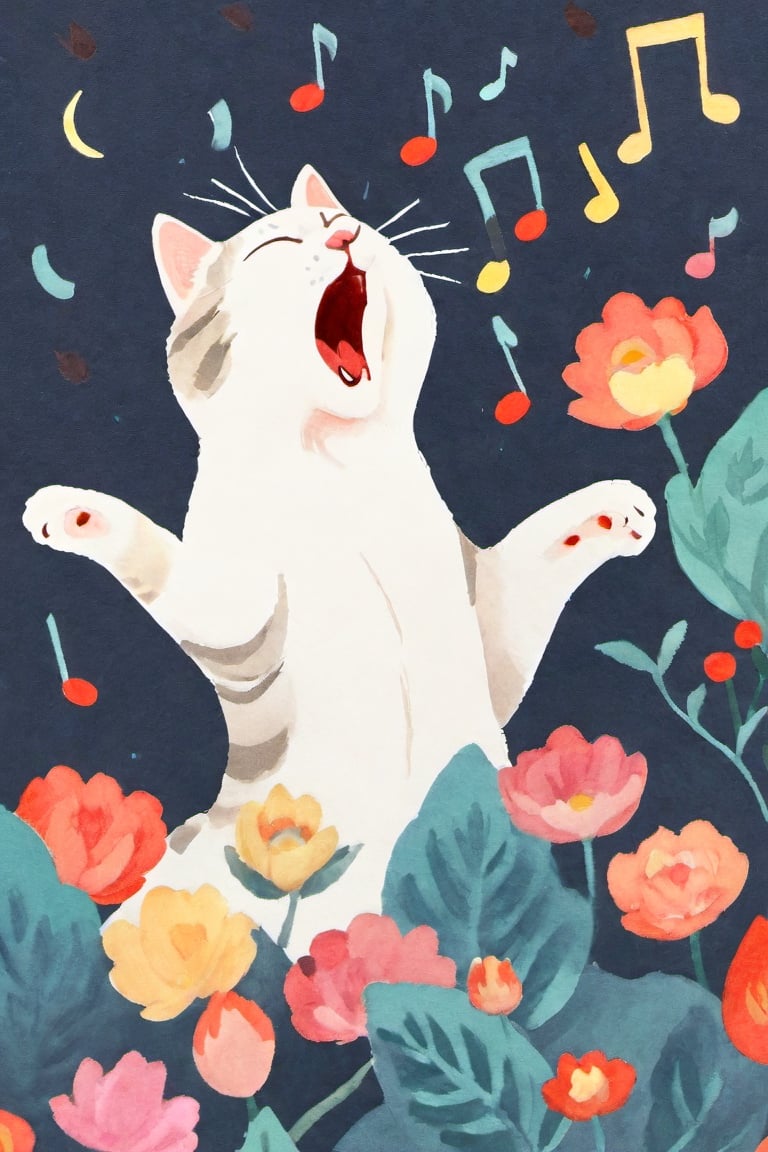 cat singing song,
