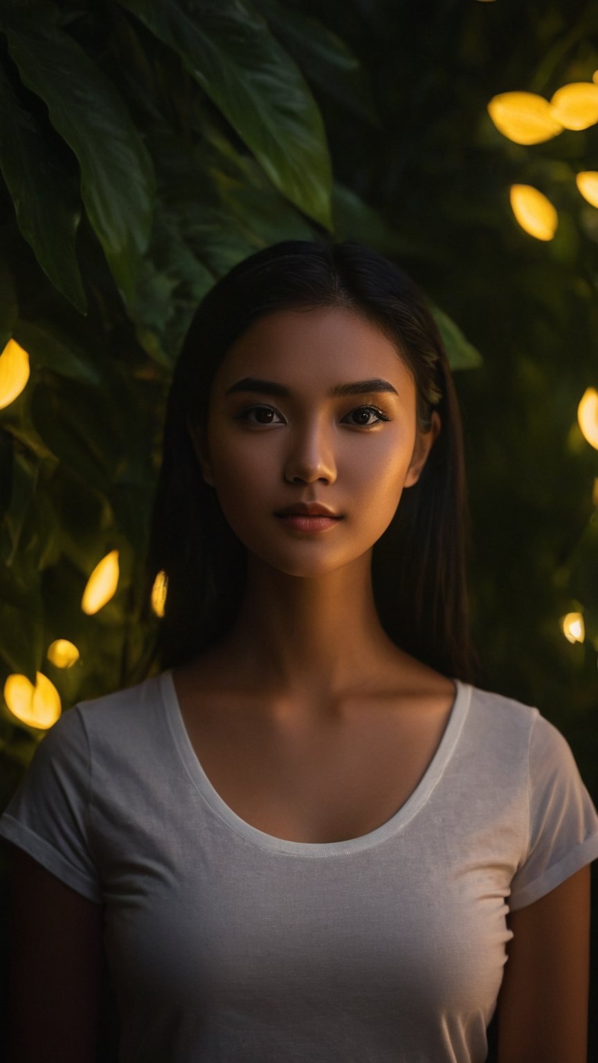 nsfw, ., . , ., slender local indoneisan girl face, black hair,

, feminine pose, (((full body))), sweet smile,


,cinematic film still of  dim light, low light, dramatic light, partially covered in shadow, realistic photo, close-up, close-up shot,

,,white t shirt,,

 ,, masterpiece,., radiating an air of allure and sophisticated charm, with a striking, captivating face, 

,positioned against the backdrop of a busy nighttime garden, glowing leaves, ,glowing flower,

,her gaze piercing into the camera.,

Low-key lighting , 32k resolution, best quality, (high saturation:1.1), edgy, photo-real, Style,sky, at dusk,scenery, shallow depth of field, vignette, highly detailed, high budget, bokeh, cinemascope, moody, epic, gorgeous, film grain, grainy,Low-key lighting Style,photo r3al,p3rfect boobs,neon photography style,inst4 style,light spot