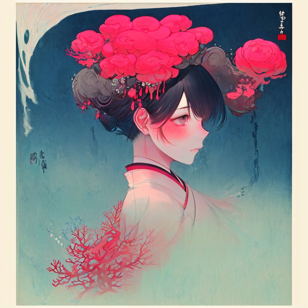 coral, pantone color 2019,ohara koson