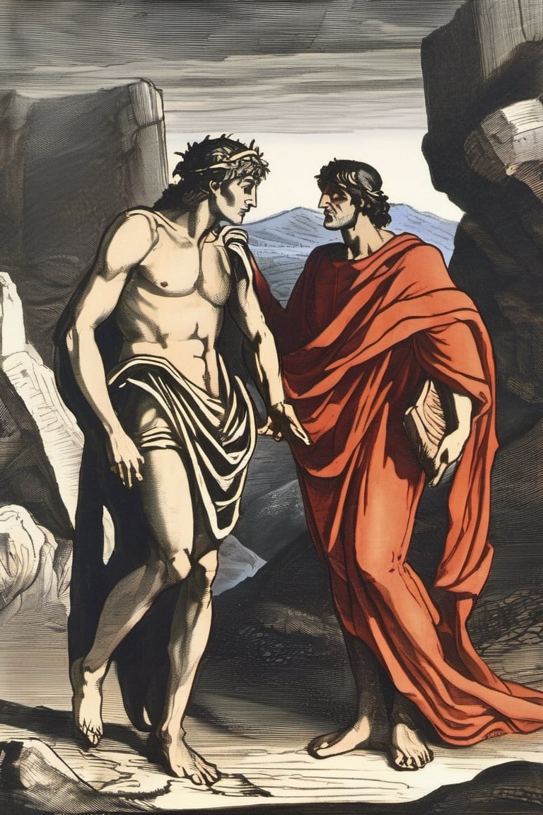 Dante and Virgil in the inferno