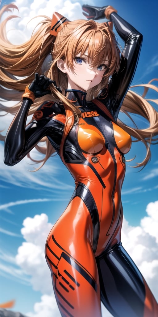 asuka, body_suit, bodysuit, orange_hair