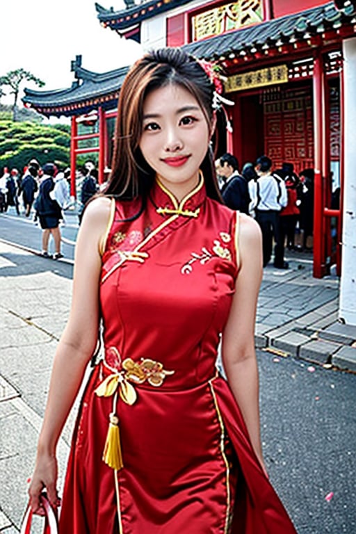 score_9, score_8_up, score_7_up,public indecency, 
1girl, china dress,photo r3al,red dress,chinese cultural dress mai shiranui