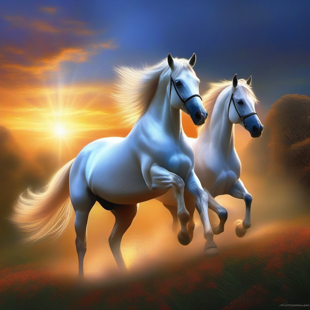 """"Delicate, Gleaming, Harmonious, Incandescent by artist "Igor Zenin"Group of Beautiful lipizzan horses doing dressage, daytime, artist Josephine Wall, hyper detailed, digital art, cinematic lighting, studio quality Hyperrealistic, splash art, concept art, mid shot, intricately detailed, color depth, realistic background""""