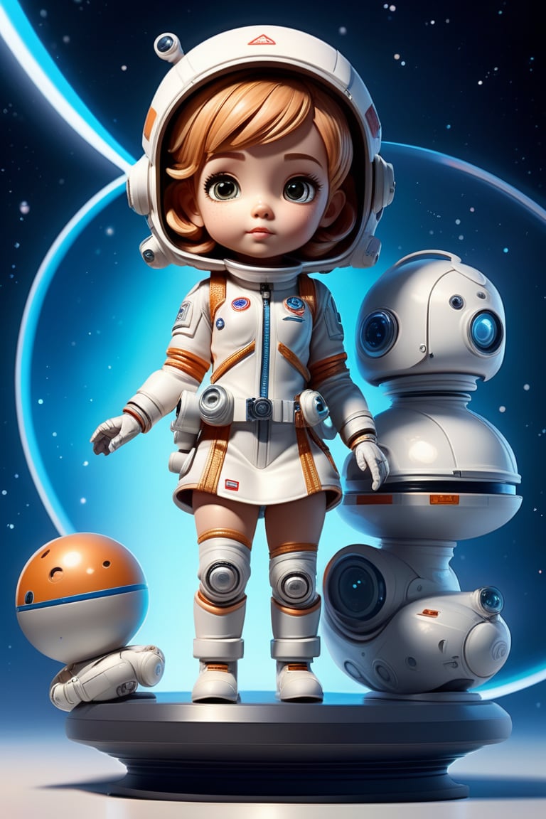 Toy with a little doll with a helmet, cute 3d render, cute detailed digital art, female explorer mini cute girl, cute digital painting, stylized 3d render, cute digital art, cute render 3d anime girl , the little astronaut looks up, cute! c4d, portrait anime space cadet girl, sitting on a white pedestal
  
