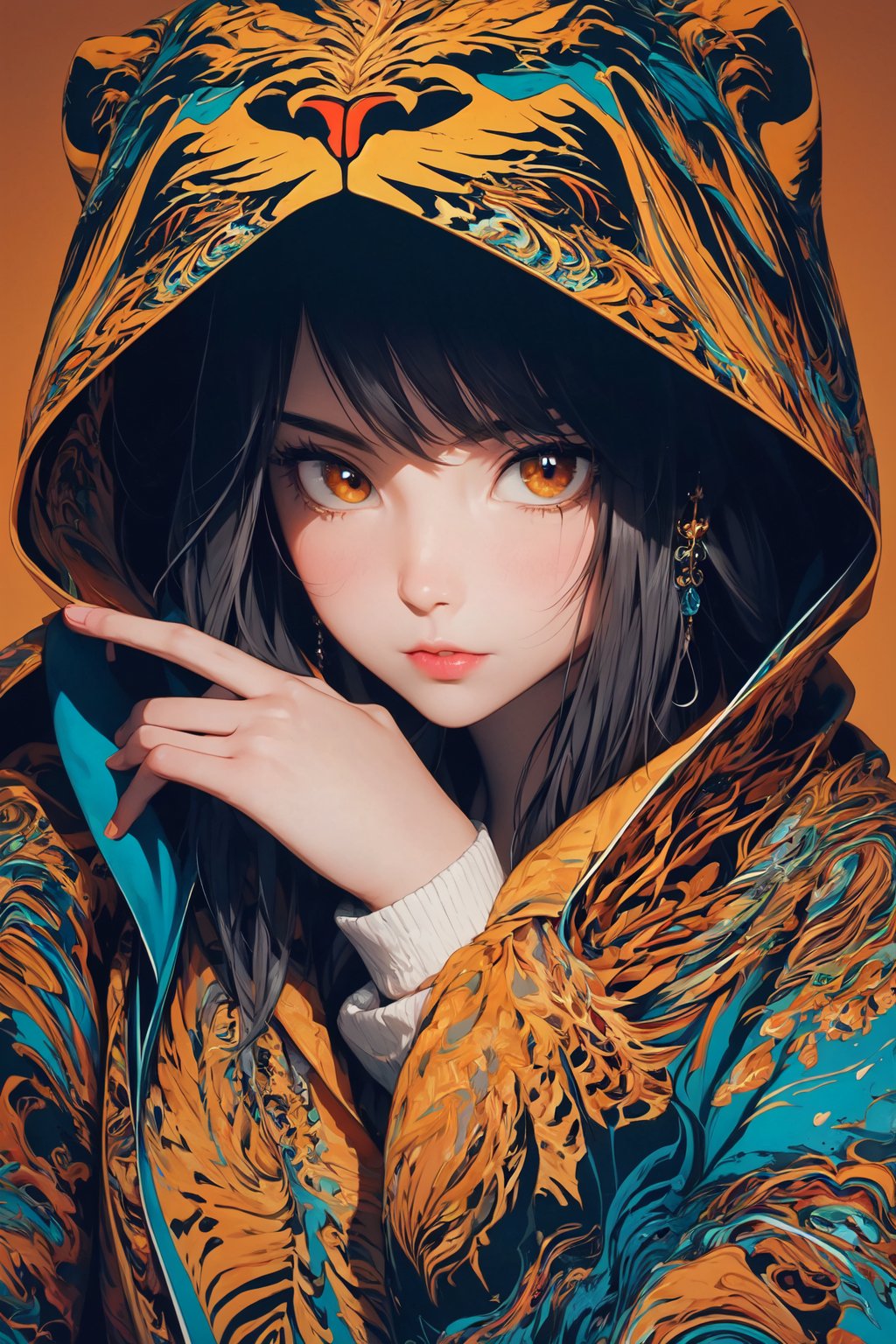 (masterpiece, top quality, best quality, official art, beautiful and aesthetic:1.2), (1girl), extreme detailed,(fractal art:1.3),colorful,highest detailed,ppcp