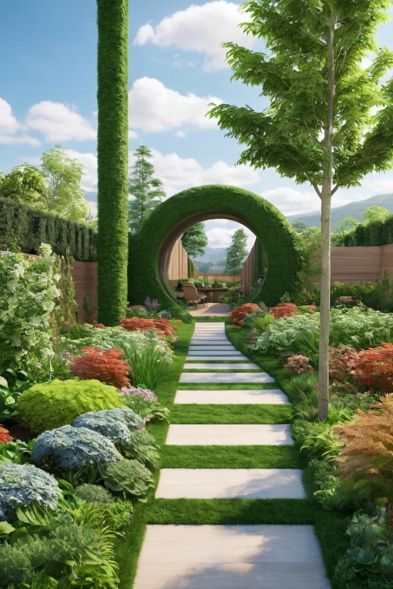 3d rendering, architectural visualization, architecture design, eco-friendly, exterior design, garden design, greenery, landscape design, landscaping, nature, outdoor spaces, pixar style architecture, plants, sustainability, ,fate/stay background,yofukashi background,DonMASKTex ,wrench_elven_arch, , , 
