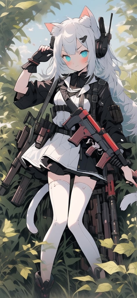 1chicas, com una armas, com dos catanas,cat ear