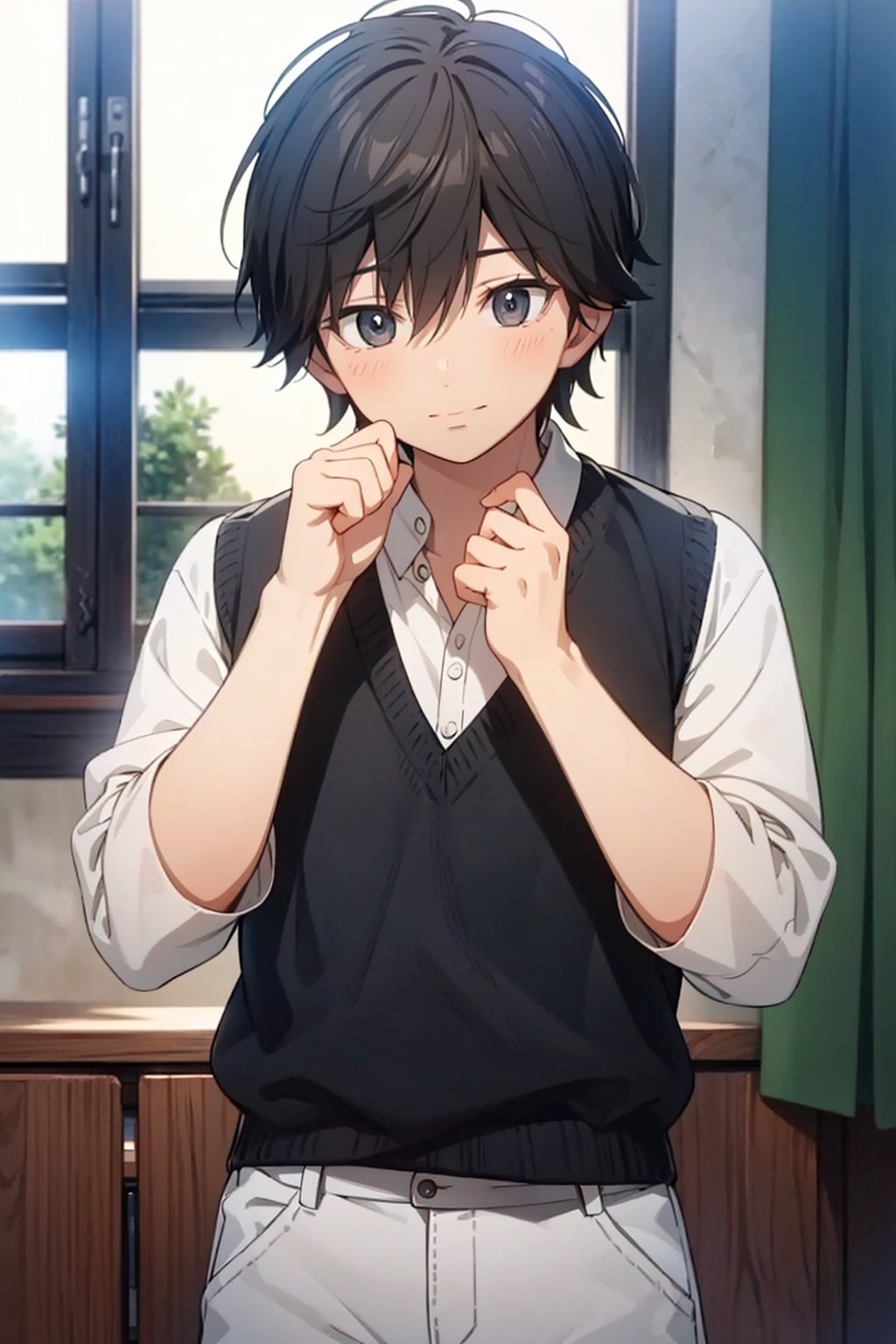 masterpiece, best quality, solo, 1boy, kakeru_naruse, nice hands