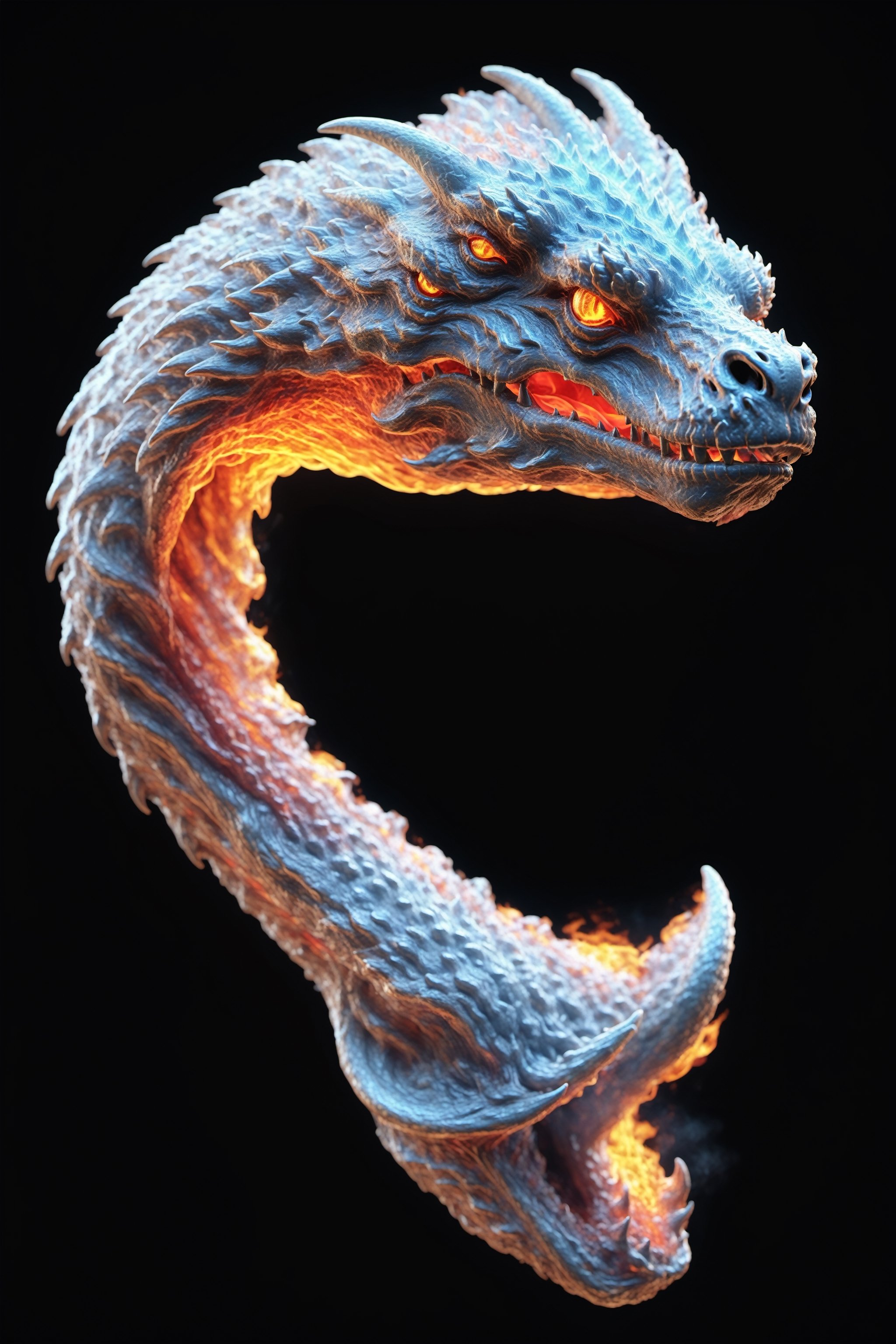 3d render of a highly detailed [Fire Breathing Dragon] , ultra Detailed Breathing fire from open mouth , hdr, 8k, subsurface scattering, specular light, highres, octane render, ray traced, full body,High detailed ,EpicArt,DTstyle,photorealistic,realistic