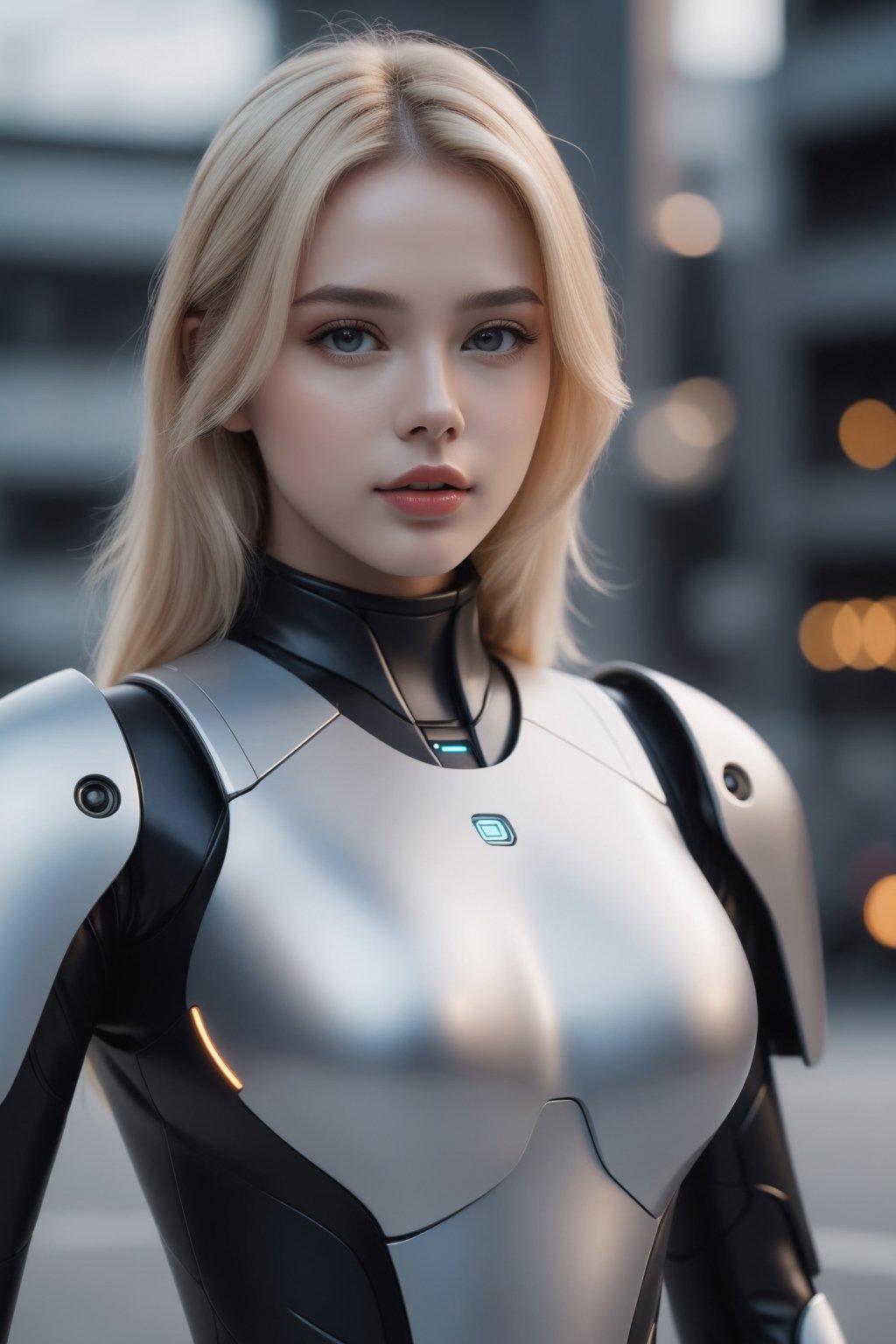 (best quality:1.3),masterpiece,high resolution,photo,realistic,4k,unreal,1 girl,
standing in front of camera, fullbody, standing,hand touching screen,multiple robots,future metropolis,low light,
  blonde hair, grey eyes, full lips,
  gynoid, fembot, fullbody, standing
outdoors, futuristic, fullbody
,character,rubbersuit02