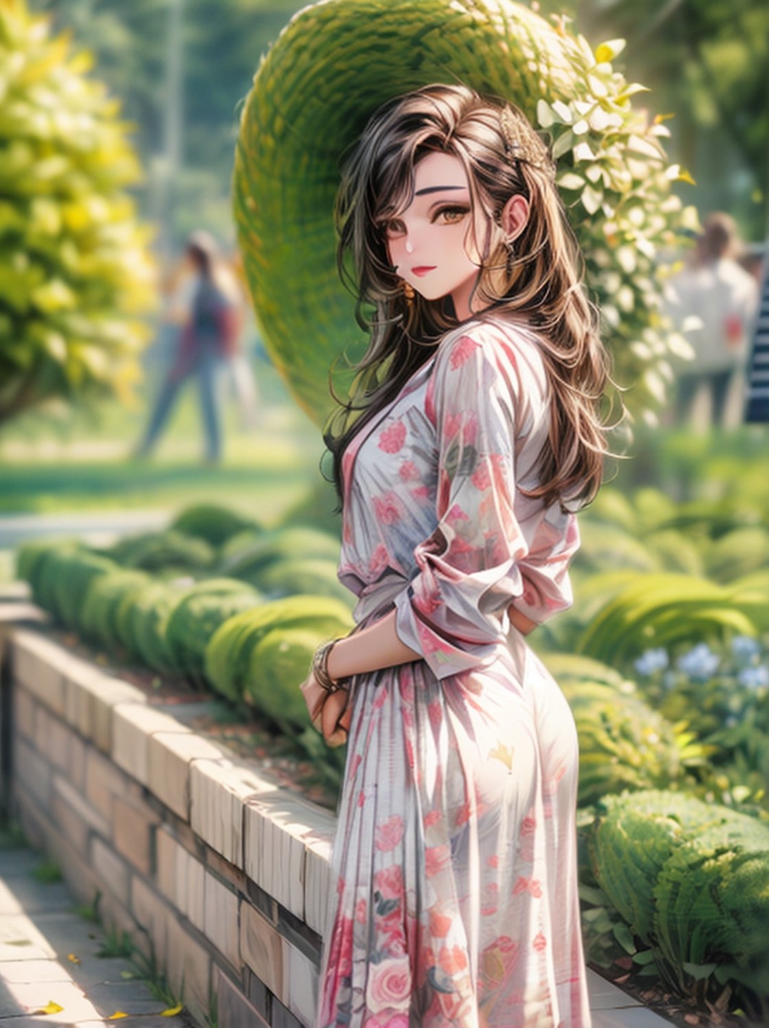 MidJourney, Niji, Wit Studios, top quality, masterpiece, artwork, best designer, outstanding lighting, extremely detailed 8k CG wallpaper, detailed eyes, intricate hair, fair skin, delicate oval face with slender rosy cheeks, thin lips, yellow eyes, 