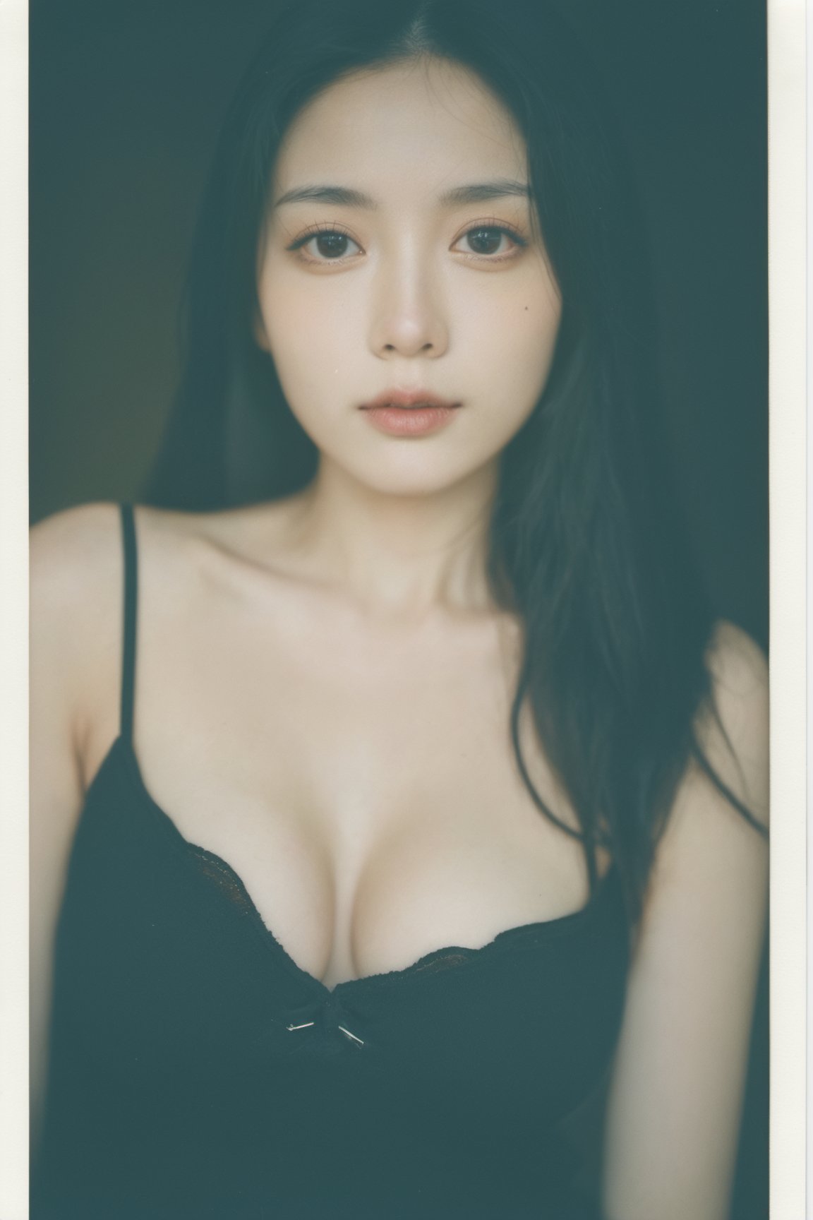 big round breasts, breasts out, xxmix_girl,portrait of a woman,polaroid,film, graininess,cooler, sad, cold, dark theme, exposure, naked, pearcing, FilmGirl, b3rli, nsfw,