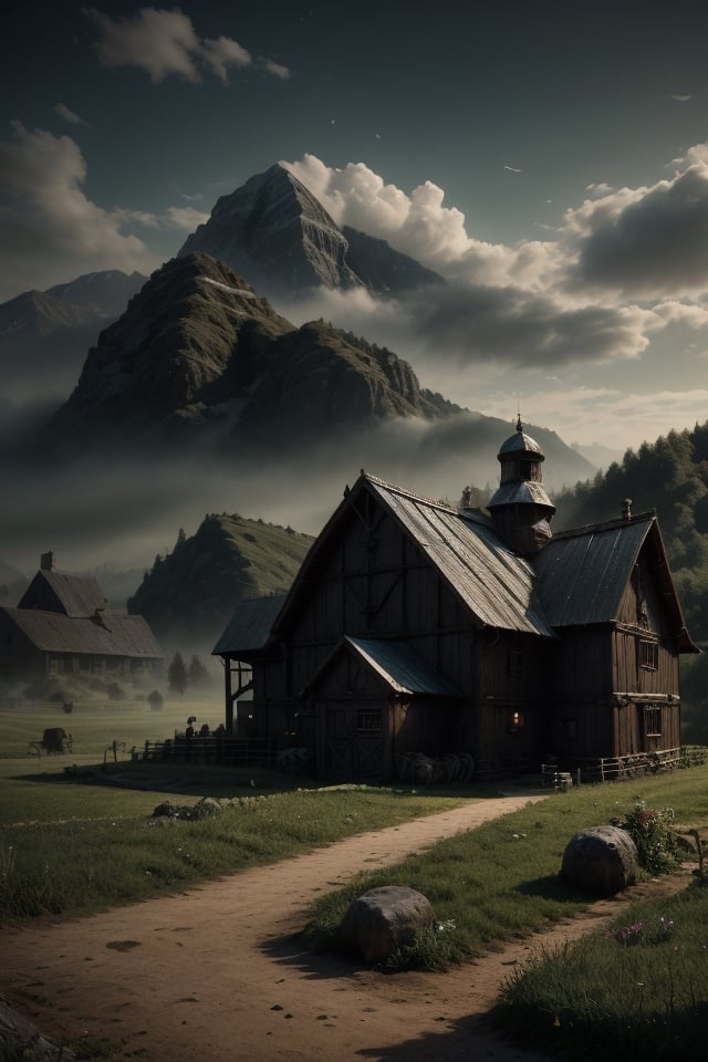 Farm , reference environment for the Lord of the Rings and the Witcher