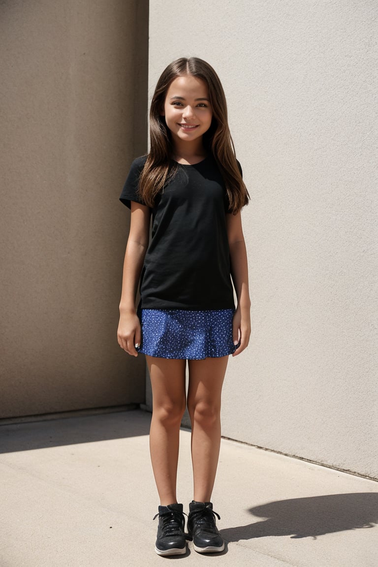 full body view of a tween girl