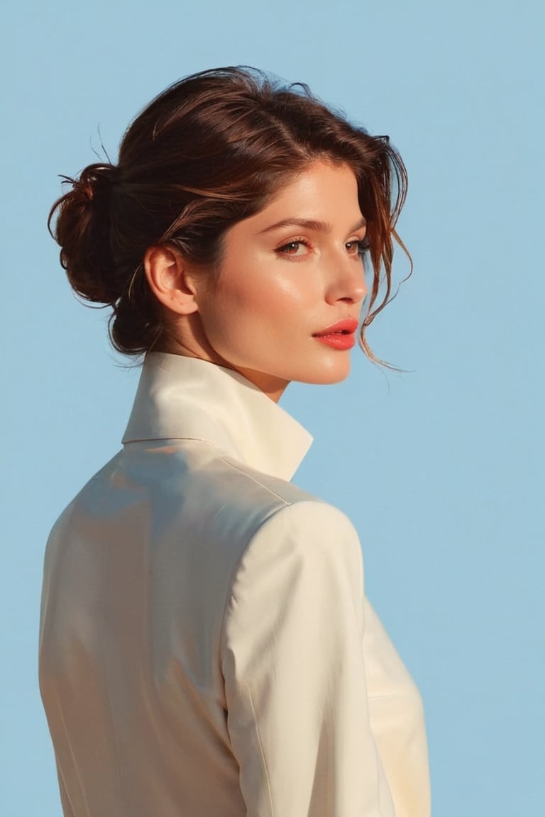 Minimalist painting  character design, minimal design, psy, sexy, Laetitia Casta,girl,aw0k euphoric style, toples