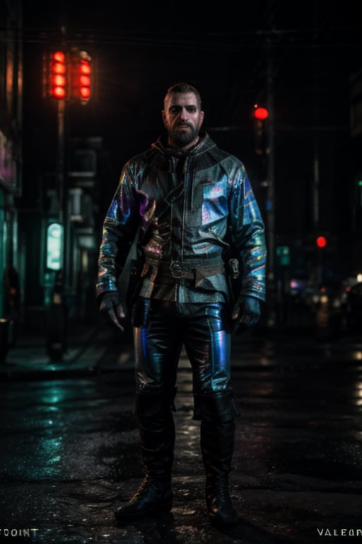 (photorealistic):1.3
(high quality, best quality):1.25, best aesthetic, dynamic pose view, beautiful | day | night | sunset | rain | aurora
editorial magazine photography of cyberpunk strong handsome hero 1man, holographic nylon sci-fi suit with laser gloves and holographic male boots, cyberpunk crowded street, heroic, brave, confident
male focus, sharp focus, uncompressed textures, .raw, 75mm, incredibly absurdres, (ultra detailed), (((full height))), ufotable, capcom, valorant, blade runner, iridescent, vivid background, neon lights, reflections, real life,ActionFigureQuiron style,Tsar Ivan the Terrible,perfecteyes