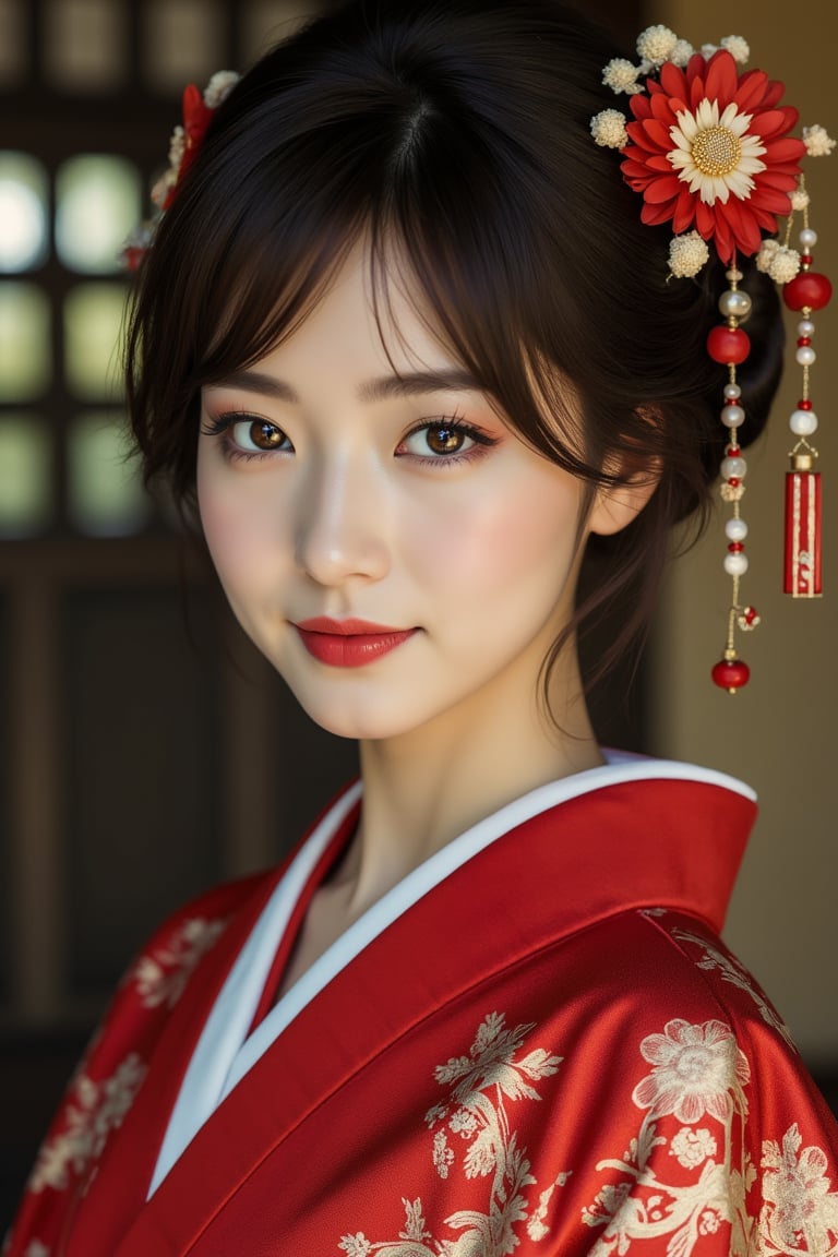 A beautiful Japanese woman, kimono, cinematic, highly details 