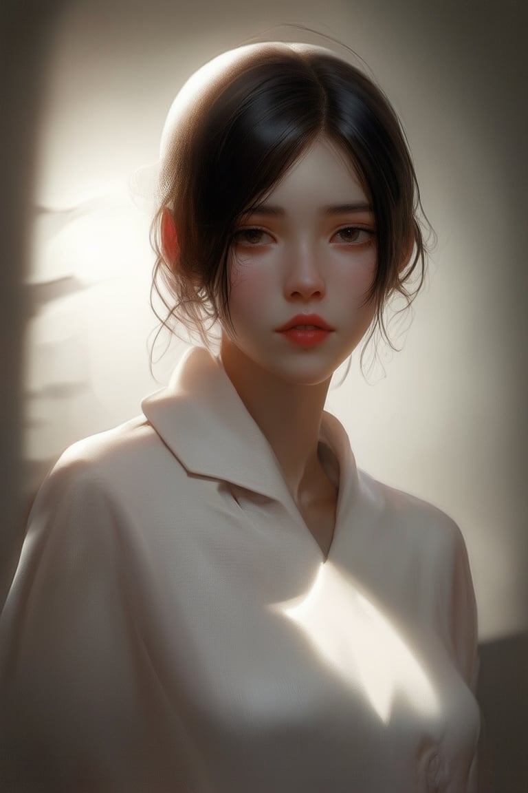 1woman , WLOP art style, graphic unreal engine 5 realism