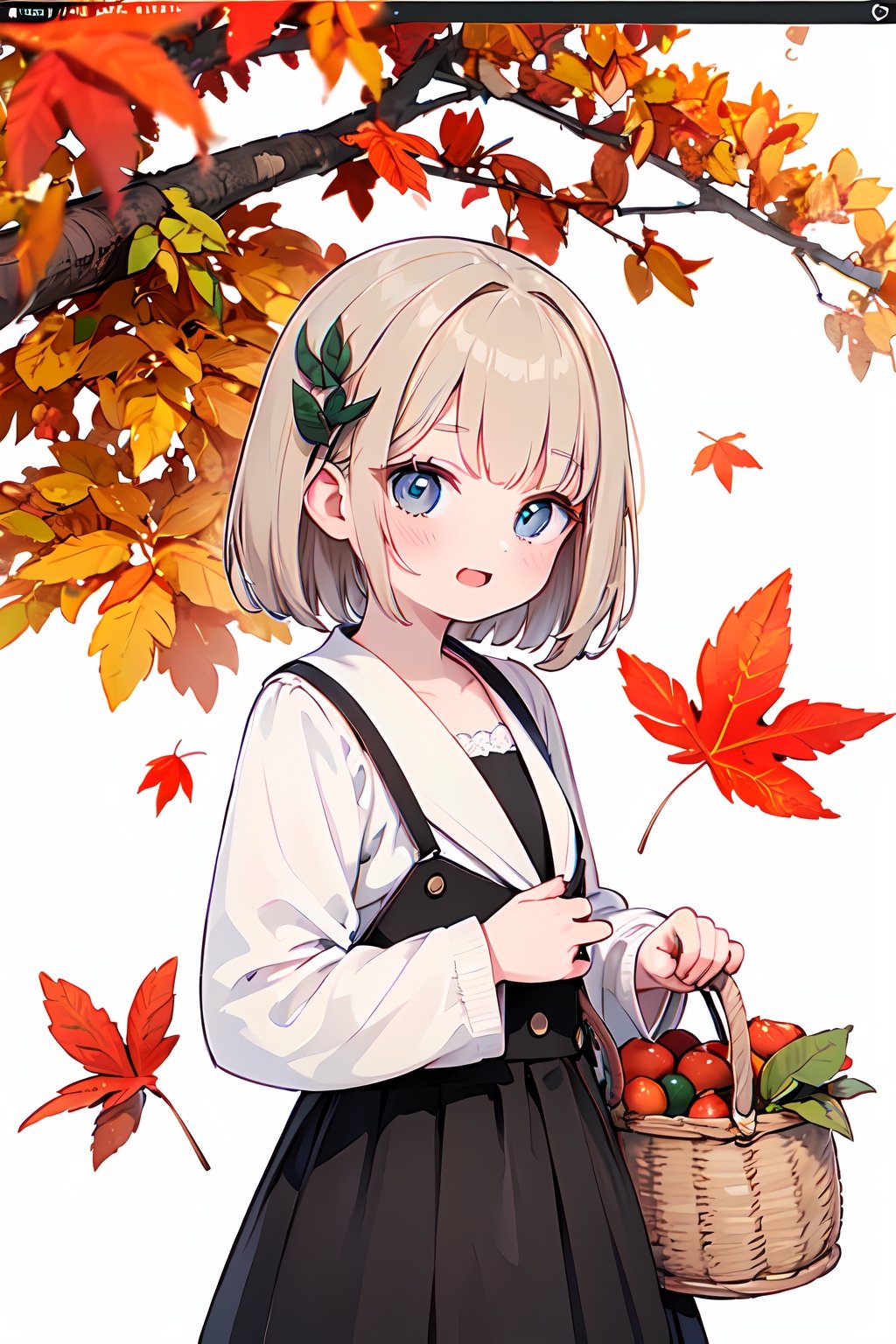 (absurdres,  highres,  ultra detailed,  high resolution: 1.1)
BREAK
1girl,  solo, happy,detailed beautiful eyes,
BREAK
hugging basket, fruit in basket,autumn,light brown hair,bob hair,maple leaf hair ornament,
BREAK
nice hands,  perfect hands,