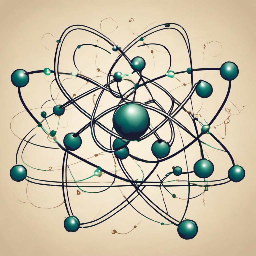 Atom and molecule, draft style