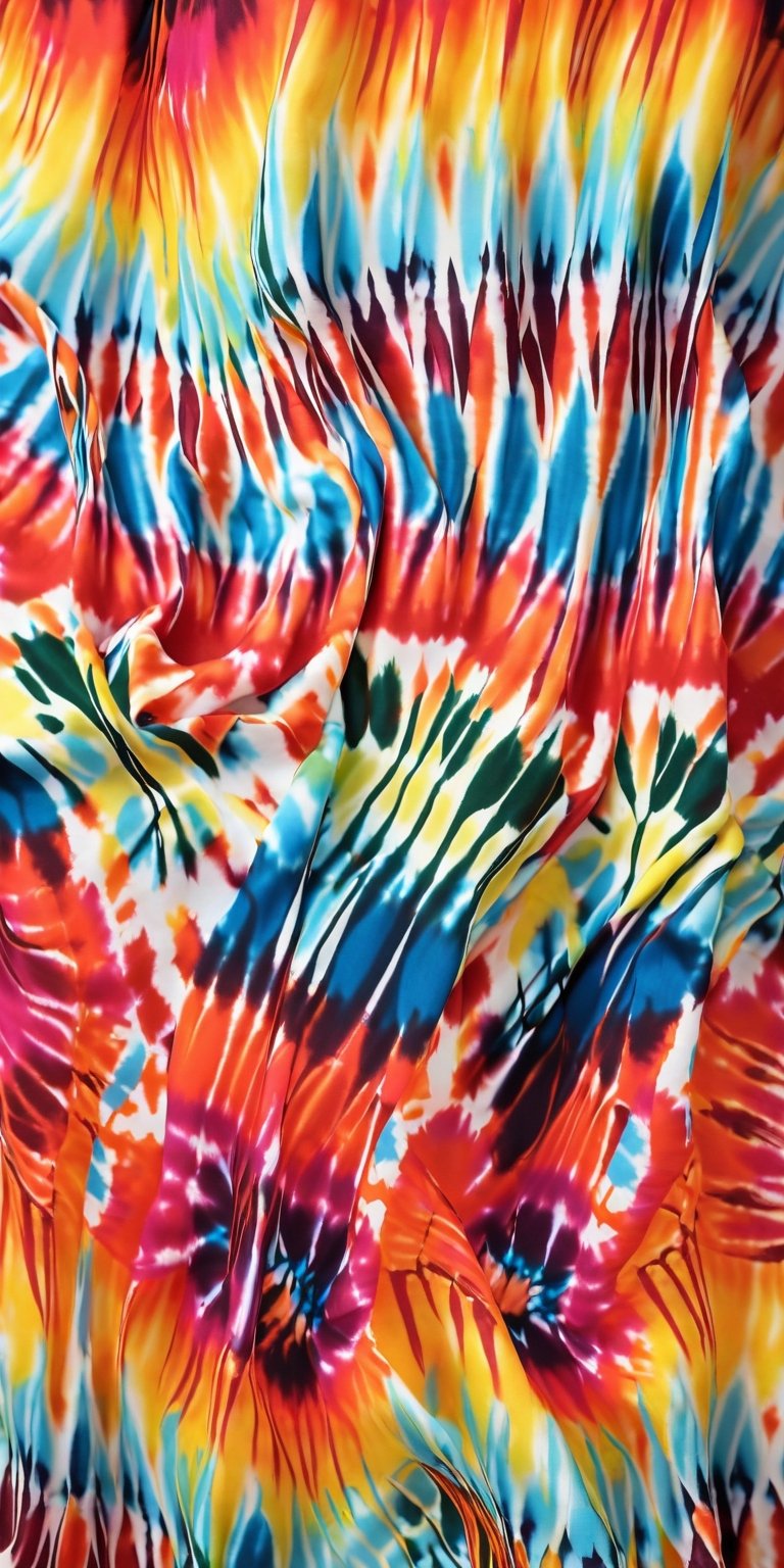 Vivid tone Tye-die pattern textile,