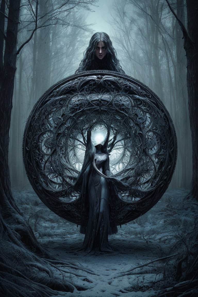 mystical landscape, circular, bite-sized, bold, aesthetic, humanoid, epic, complex, by Todd Lockwood, by Alessio Albi, by Mikalojus Ciurlionis, (professional, intricate details, masterpiece, best quality:1.5), sharp focus, high contrast, highest details, (professional, intricate details, masterpiece, best quality:1.5)
