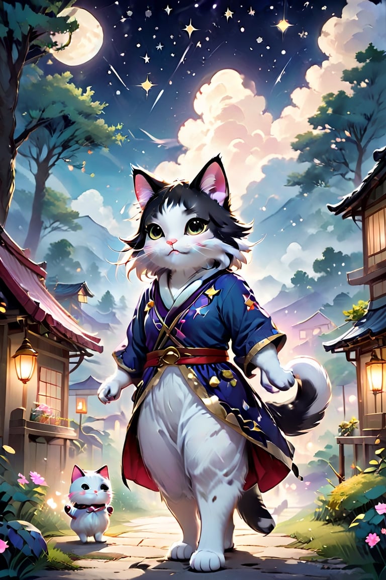 FelineFurry Meet Mochi in the land of Boo, the adorable feline furry with whiskers that twinkle like stars. Join Mochi in a heartwarming adventure through a whimsical world.
,Comic Book-Style 2d, Land Of Boo