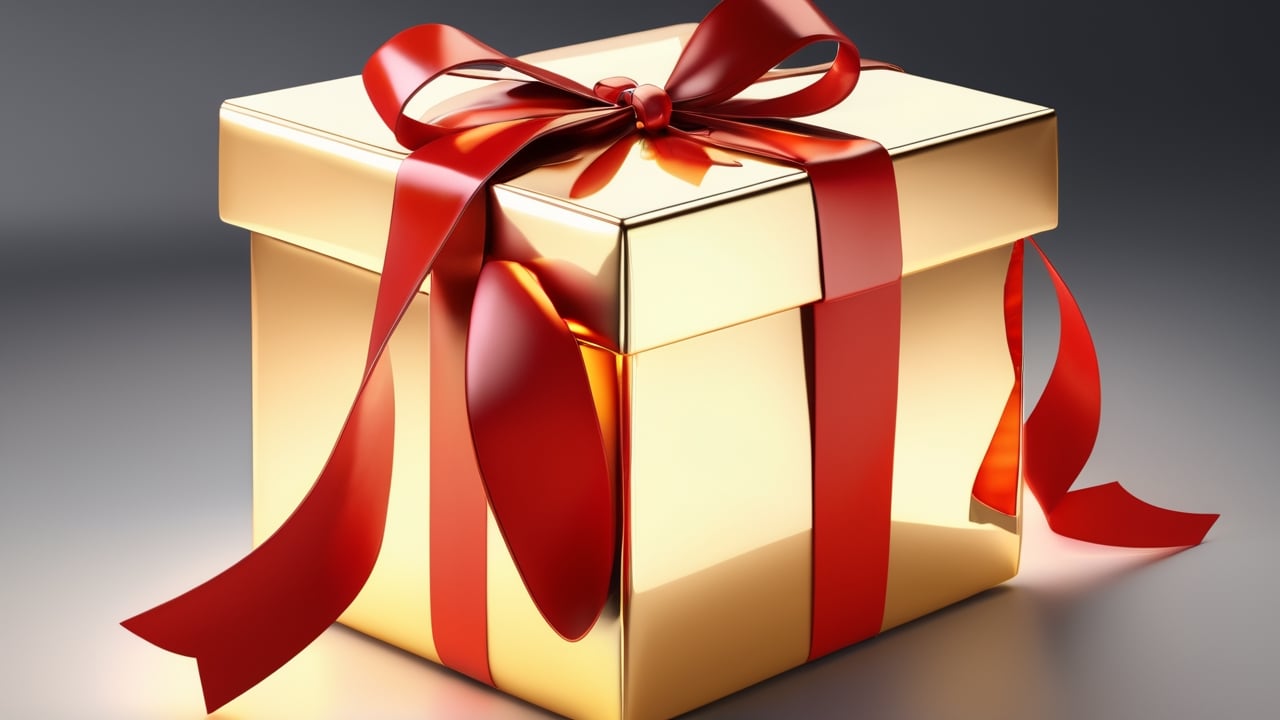 Create an elegant image of a beautifully wrapped gift box adorned with a vibrant ribbon and bow. Use soft lighting to enhance the sense of anticipation. text "Boxing Day" on top, octen Render, glossy, highly detailed, high contrast, vibrant masterpiece, artstation, glossy, 24K,  by AiLove, fit in canvas, bright, clear, sharp, ultra hd, Sparkling, denoise,  ,isni,FilmGirl