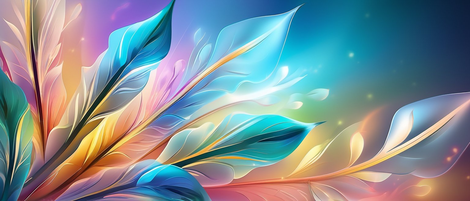 Ethereal abstract background with a mix of cool and warm colors. Wispy and dreamy design, evoking a sense of tranquility. Ideal for fantasy and surreal themes. abstract flower, Digital art.,  32K,  by AiLove, fit in canvas, bright, clear, sharp, ultra hd, Sparkling, denoise, cinematic lighting, Volumetric lighting, ray tracing,,