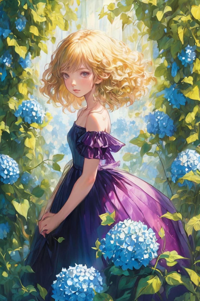 Prompt: Title: "Whimsical Reverie: The Blooming Hydrangea's Dance" In this extraordinary masterpiece of absurd resolution and impeccable aesthetic, we are presented with a breathtaking 2D illustration that transcends the boundaries of artistry. With pastel colors delicately applied, reminiscent of watercolor paintings, the scene unfolds, captivating the viewer's senses and immersing them in a world of beauty. At the center of this visual marvel stands a mature female with flowing blonde hair, radiating an aura of sophistication and grace. Her appearance is neat and clean, reflecting her refined nature. Motion lines artfully depict her joyful movement, as she gracefully twirls amidst a sea of vibrant hydrangea blooms. Adorned with a hair ornament that accentuates her elegance, she dons a European costume, carefully chosen to complement her surroundings. The loose-fitting clothes she wears add a touch of comfort and ease to her ensemble, allowing her to move freely and with a sense of lightness. The hydrangea, in full bloom, serves as a refreshing backdrop, its delicate petals creating a breathtaking tapestry of colors. The depth of field and subtle blurriness add an ethereal quality, enhancing the whimsical atmosphere of the scene. Each flower radiates its unique shade, from soft pastels to vibrant blues and purples, creating a harmonious symphony of hues. As the viewer's gaze explores the illustration, they are drawn into the intricate details. The artist's meticulous brushwork captures the delicate textures of the hydrangea petals, making them come alive on the canvas. The gentle breeze seems to rustle through the flowers, as if whispering secrets known only to nature itself. The character's expressive features convey a sense of joy and contentment, radiating from her eyes and smile. Her presence exudes a sense of serenity and tranquility, inviting the viewer to join her in this whimsical reverie. The use of the Lora font in the artwork perfectly complements the aesthetic, enhancing the overall visual experience. It adds a subtle touch of elegance and sophistication to the composition, further immersing the viewer in its enchanting world. "Whimsical Reverie: The Blooming Hydrangea's Dance,by kyo8sai 2024-06-14." is a testament to the artist's skill and creativity, offering a visual feast that transcends the boundaries of imagination. This high-quality, high-resolution illustration celebrates the beauty of nature, the joy of movement, and the whimsy of dreams, leaving a lasting impression on all who behold its splendor.,Negative prompt: lowres, bad anatomy, bad hands, text, error, missing fingers, extra digit, fewer digits, cropped, worst quality, low quality, normal quality, jpeg artifacts, signature, watermark, username, blurry, artist name, text,fox,cat (nsfw:1), (See-through:1.5), (off shoulder:1.4), (bare shoulder:1.4), (baby:1.5), (belt:1.4), (black dress:1.5), (black skirt:1.4), (keyhole:1.4), (slit:1.4), collarbone,boobs,cleavage,exposed only skirt-hem,(bare shoulder:1.5), ,Steps: 25,Sampler: DPM++ 2M SDE Karras,KSampler: dpmpp_2m_sde_gpu,Schedule: karras,CFG scale: 2.5,Seed: 0,Size: 768x1152,VAE: sdxl-vae-fp16-fix.safetensors,Denoising strength: 0,Clip skip: 2,Model: extraRealistic-xl.fp16,LoRA: extra_detailer_v1_1
