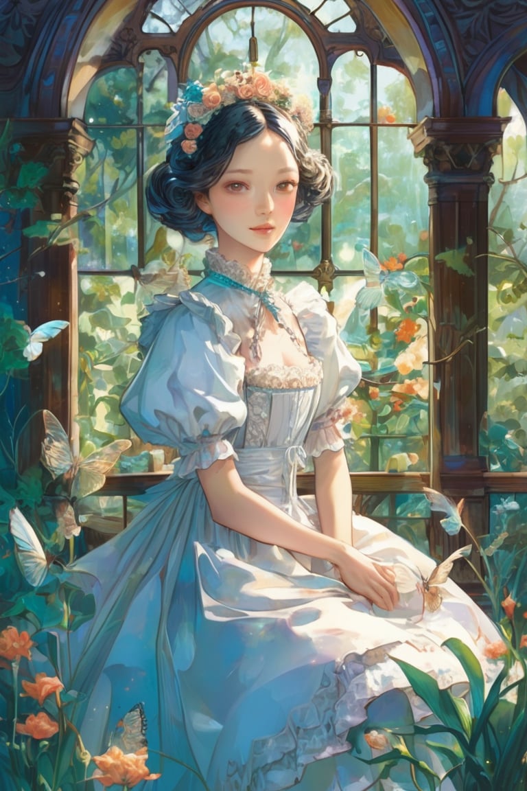 Title: "Enchanted Serenity: Victorian Elegance in the Indoor Garden"
In this mesmerizing artwork titled "Enchanted Serenity: Victorian Elegance in the Indoor Garden," we are transported to a world where grace and beauty converge. A Victorian maid girl with short black hair stands amidst a bright and cozy indoor garden, reminiscent of a scene straight out of a manga.
The maid girl embodies the epitome of Victorian elegance, with her attire reflecting the refined fashion of the era. She adorns a crisp white apron over a delicately ruffled and lace-trimmed dress, exuding an air of sophistication and purity. Her short black hair frames her face, drawing attention to her captivating features and adding a touch of modernity to her classic appearance.
The indoor garden becomes a sanctuary of tranquility and natural beauty, enveloping the maid girl in a symphony of colors and scents. Lush green foliage cascades from hanging baskets, intertwining with vibrant flowers that bloom in a harmonious display. The garden's vibrant hues and delicate textures create an enchanting backdrop, inviting the viewer to immerse themselves in its serene ambiance.
Soft sunlight filters through the glass ceiling, casting a warm glow on the scene below. The interplay of light and shadow adds depth and dimension, enhancing the ethereal atmosphere of the indoor garden. Rays of sunlight dance on the maid girl's attire, illuminating the intricate details of her dress and accentuating her graceful presence.
As the maid girl tends to the garden, delicate butterflies flutter around her, drawn to the fragrant blooms. Their delicate wings create a whimsical ballet of colors, adding a touch of magic to the scene. The presence of these enchanting creatures evokes a sense of joy and harmony, encapsulating the beauty of nature and its delicate balance.
The manga-inspired art style infuses the scene with a sense of playfulness and youthful charm. The maid girl's expressive eyes and subtle gestures convey a range of emotions, capturing the essence of a dramatic and blissful moment. The combination of the Victorian aesthetic with the manga style creates a unique fusion of elegance and contemporary appeal.
"Enchanted Serenity: Victorian Elegance in the Indoor Garden,by kyo8sai 2024-06-14." transports us to a world where grace, beauty, and happiness intertwine. The Victorian maid girl, surrounded by the vibrant colors of nature, embodies a sense of tranquility and serenity. This mesmerizing artwork captivates the viewer, inviting them to immerse themselves in a dramatic and blissful scene of enchantment.
grace victorian maid girl, short black hair, stands in bright cozy indoor garden, manga style --ar 3:4 --niji 6
