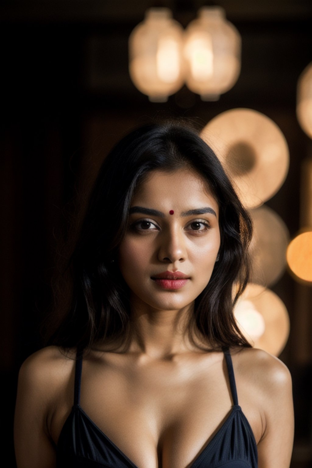 a beautiful indian girl20y portrait
 ,ultrarealistick 8k  super sexy hot clevage sedative  in collage
hyperditailed dark makeup super realistic

 ,blurry_light_background,AI_Misaki 