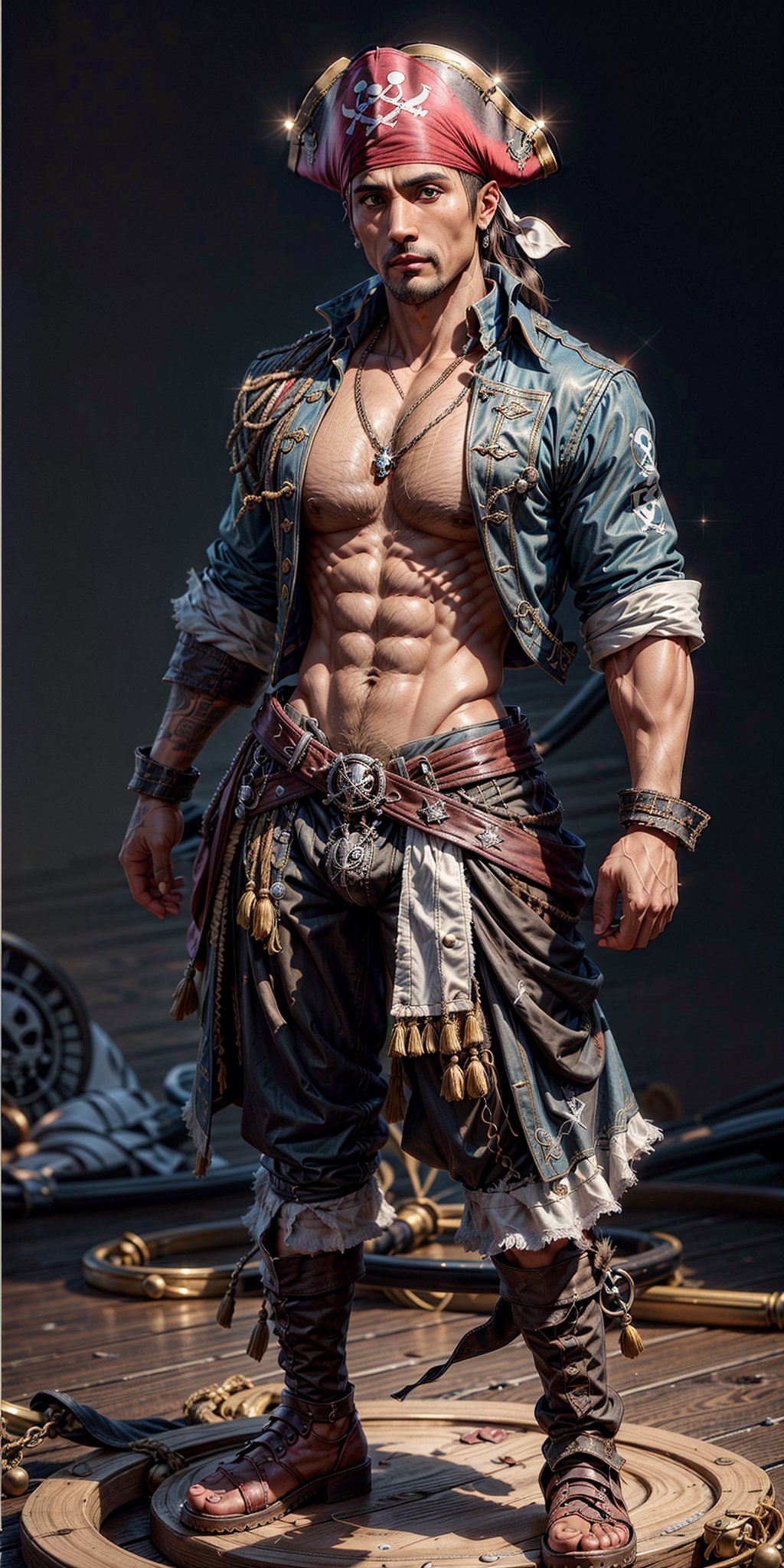 Dwayne Johnson､3d､figure､perfect muscle body､No background､
,sexypirate