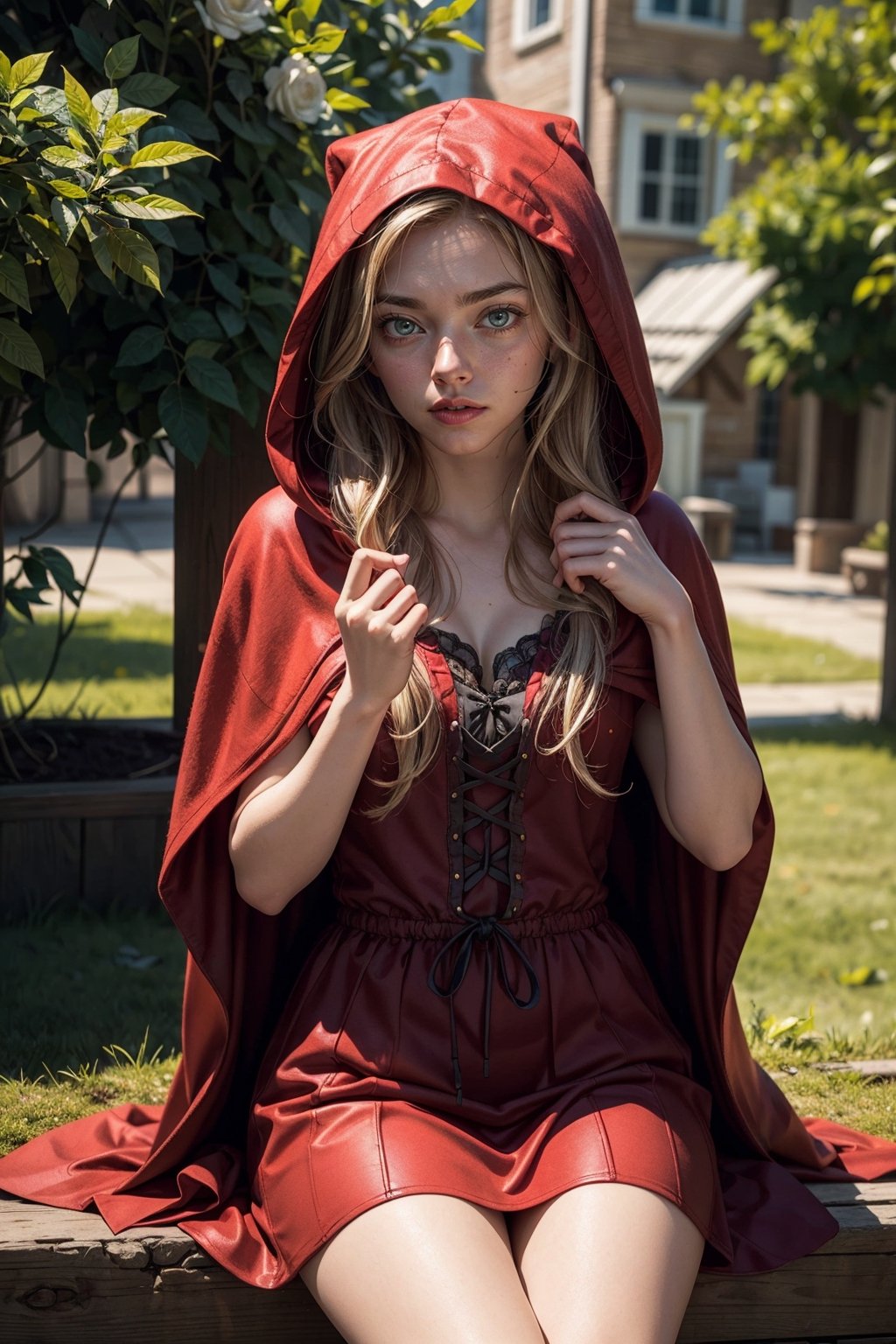 Red Riding Hood is a 2011 Canadian-American film by, describe Amanda Seyfried, drama, suspense and fantasy genres, directed by Catherine Hardwicke, with a screenplay by David Leslie Johnson based on the fairy tale Little Red Riding Hood, by Charles Perrault and,