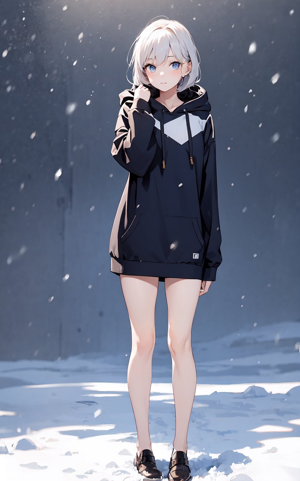 (masterpiece), best quality, hires, autentic background,
Prompt: A young girl wearing a hoodie dress in the middle of snowfall at the North Pole then poses cutely
