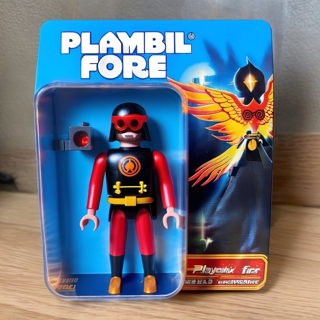 Cyclobil: Combining Phoenix-Force Cyclops with Playmobil, this action-figure beams ruby lasers:0.5 encased in fire-proof playmobil box:0.6 which cannot contain Phoenix fire:0.3, awe_toys,awe_toys