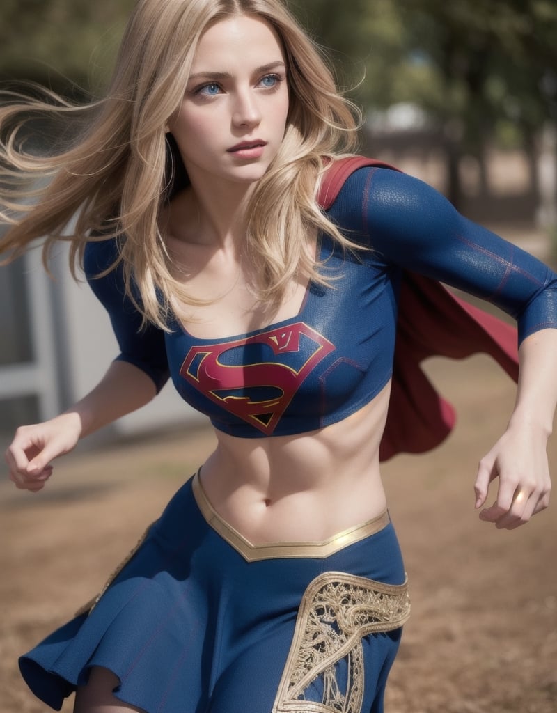 8k, best quality, real picture, intricate details, ultra-detailed, ultra highres, depth field,(photorealistic,realistic:1.2),masterpiece,photo of  european girl, supergirl, blue eyes, blonde hair, long hair, cape, skirt, pantyhose, superhero, solo, sun, blue sky,
best quality, realistic, photorealistic, (intricate details:1.2), (delicate detailed), (cinematic light), clear line, sharp focus, realistic face, detailed face,
unity 8k wallpaper, ultra high res, (photorealistic:1.4), looking at viewer 
