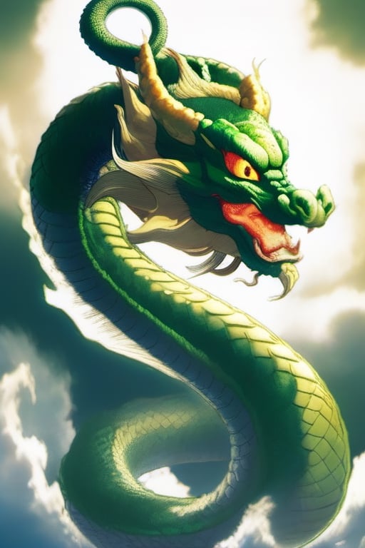 Shenron with a gentle face