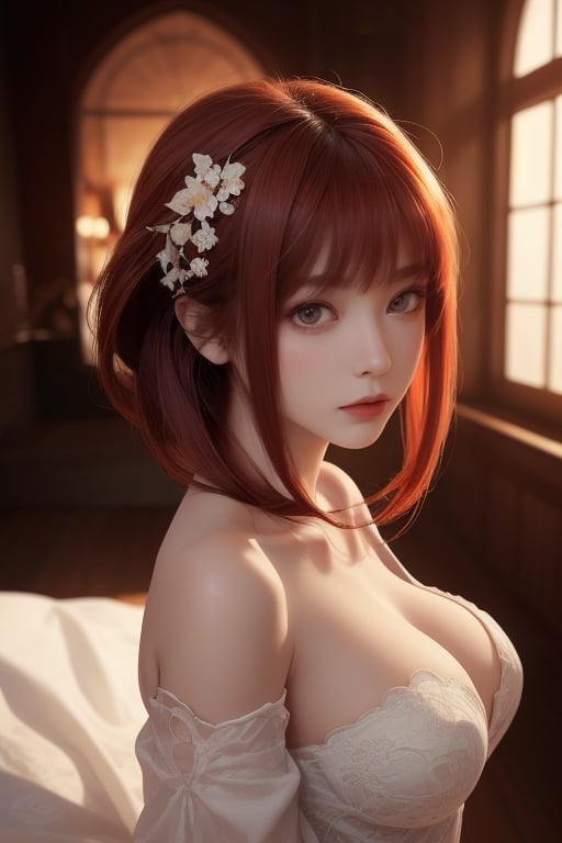 female body, cute face,  glorious  eyes, good hair style,  best quality,makima\(chainsaw man\)