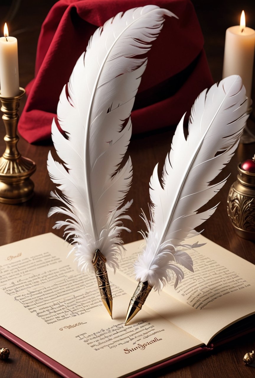 a mythical quill gifted by Santa , the quill is made from the feathers of a majestic Pegasus! These pens possess the ability to channel creativity and inspiration, turning every word into a magical creation