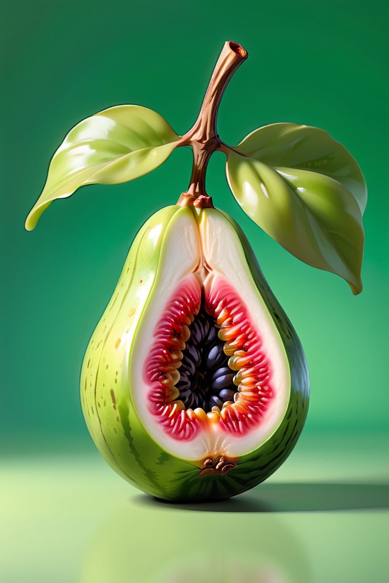 8K,Best quality, masterpiece, ultra-high res, (photorealistic:1.4), Masterpiece, Concept Art,  (full Croma green background), singleL Fig fruit